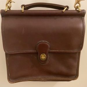 Vintage Coach Leather Crossbody Messenger Bag